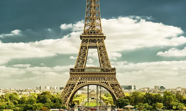 Эйфелева башня из Трокадеро, Париж — стоковое фото
