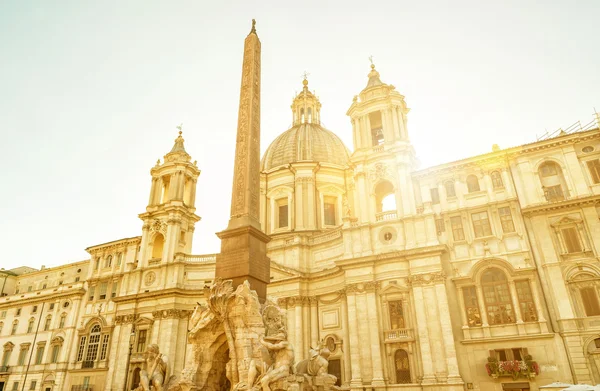 Sant'agnese в agone на площі Пьяцца Навона, Рим — стокове фото