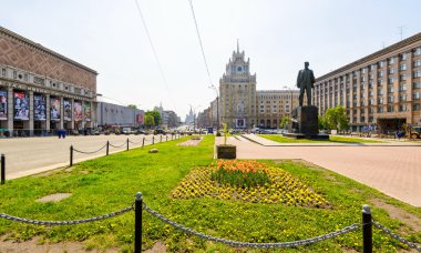 Triumph Square (Triumfalnaya Ploshchad) in Moscow clipart
