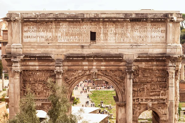 Bogen von Kaiser septimius severus in rom — Stockfoto