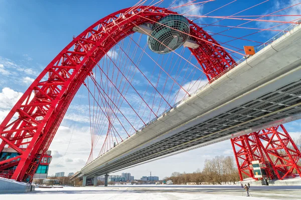 Ponte Zhivopisny sobre o rio Moskva, Moscovo — Fotografia de Stock