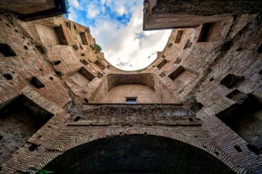 The ruins of the Baths of Diocletian in Rome clipart
