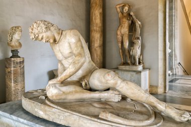 Antique statue in the Capitoline Museum in Rome clipart