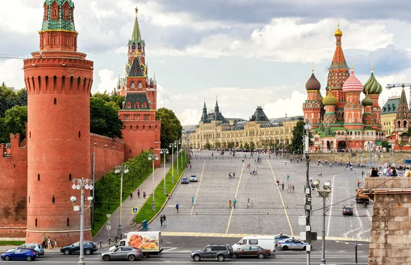 Praça Vermelha com descendência Vasilevsky em Moscou — Fotografia de Stock