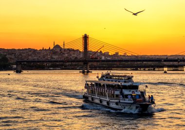 Haliç gün batımında, Istanbul, Türkiye