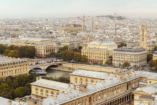 Paris vy från Notre-Dame de Paris — Stockfoto