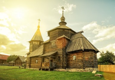 Geleneksel Rus ahşap kilise Suzdal