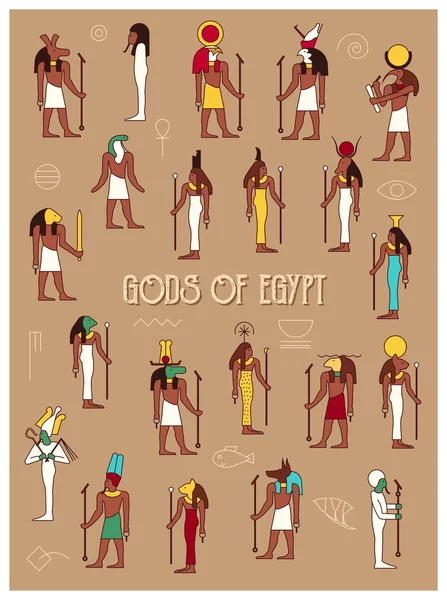 Goden van Egypte — Stockvector