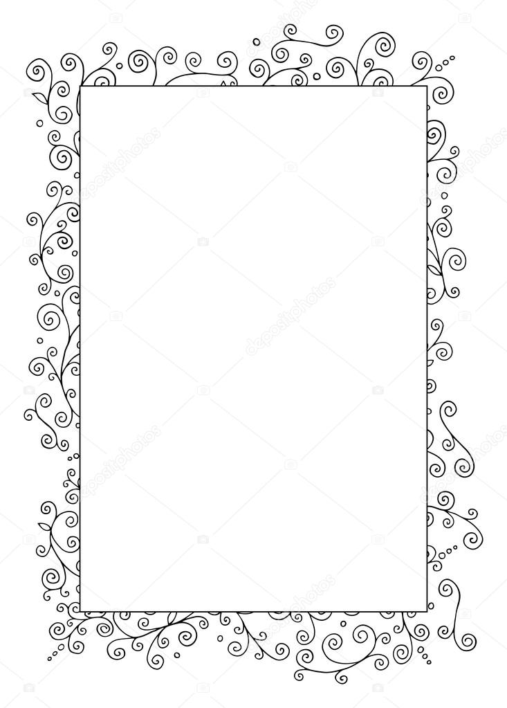 Fl Doodle Frame Stock Vector Idollisimo 111305982 Fl Doodle Frame Stock Vector