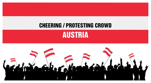 Doping lub protest tłum Austria — Wektor stockowy