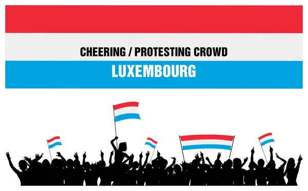 Tezahürat veya kalabalık Lüksemburg protesto — Stok Vektör