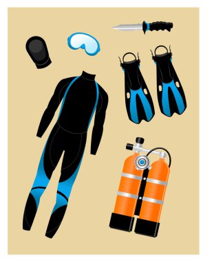 Dalış malzemeleri seti