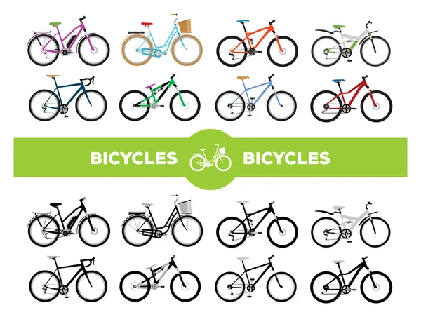 Bicicletas — Vetor de Stock