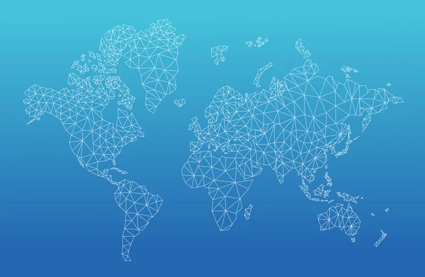 Mapa del mundo geométrico — Archivo Imágenes Vectoriales