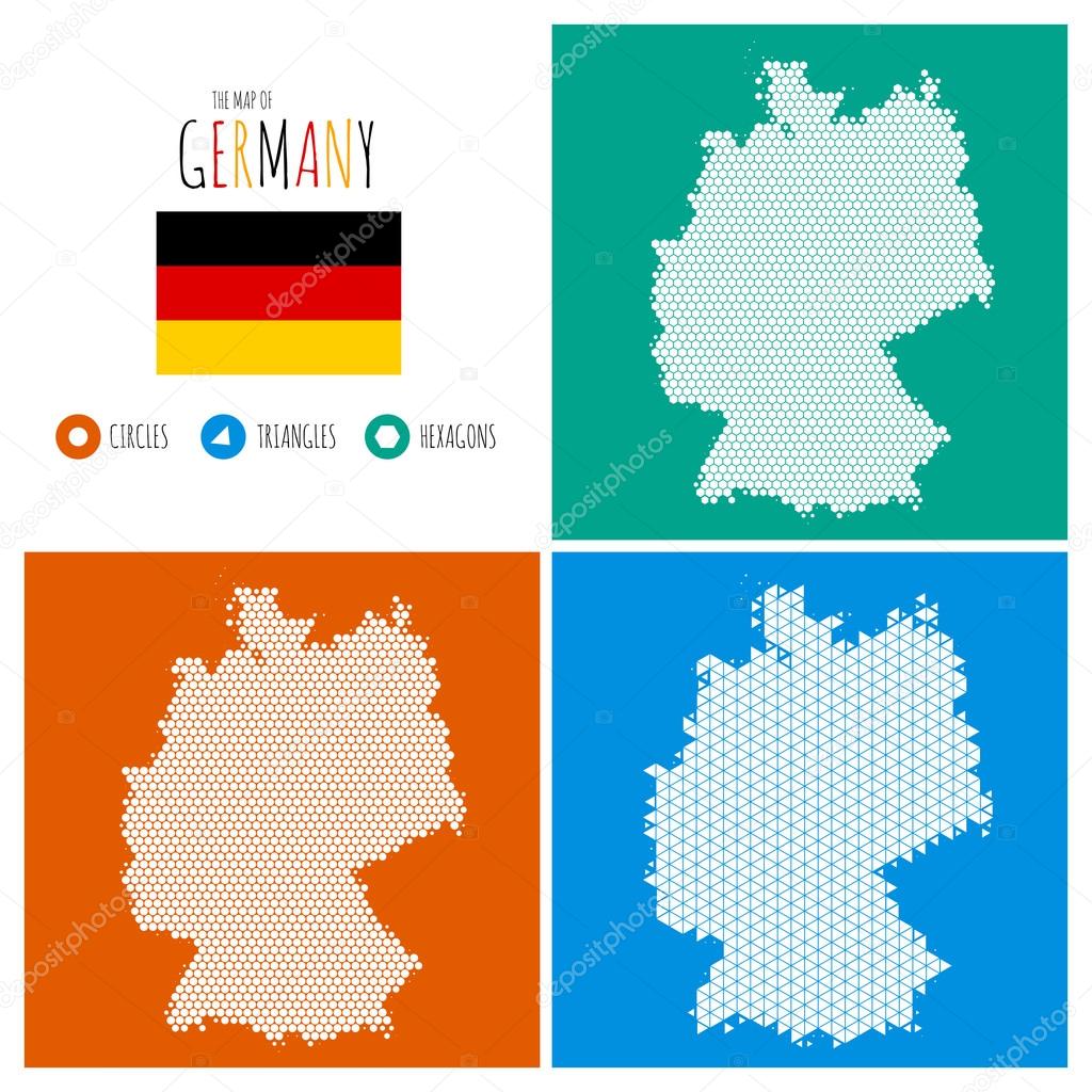 Germany Map in 3 Styles