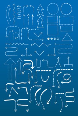 Akış çizelgesi Set doodle