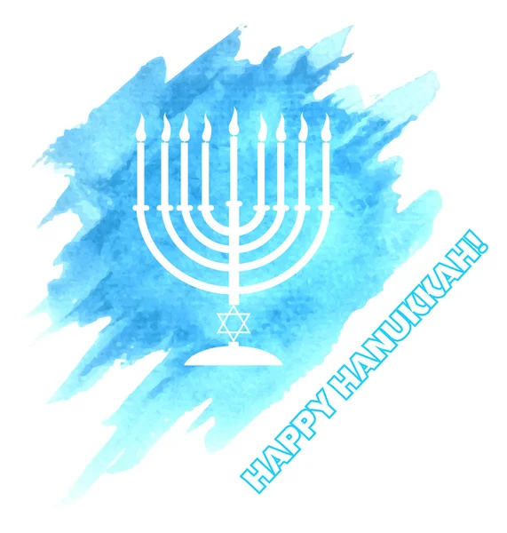 Menora voor Hanukkah viering — Stockvector