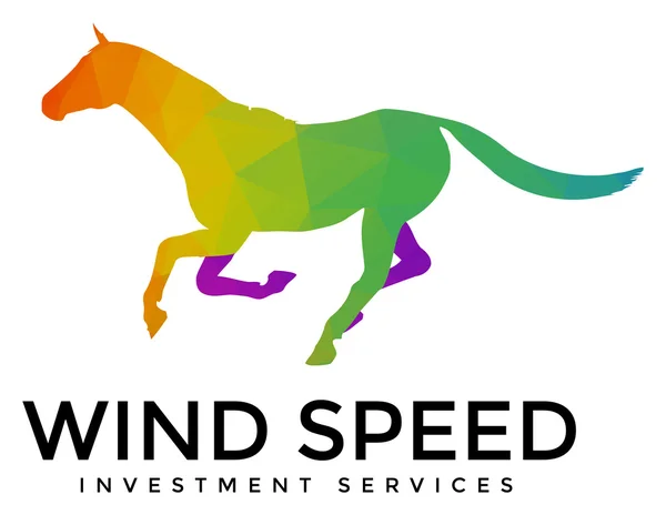 Modèle de logo de cheval de course — Image vectorielle