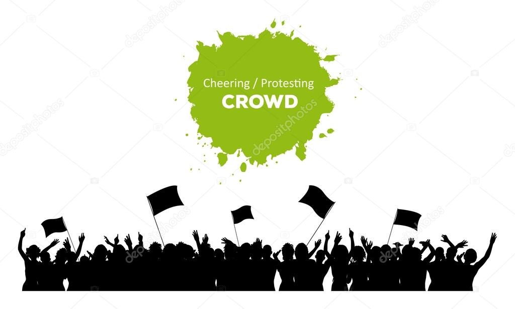 Cheering or Protesting Crowd