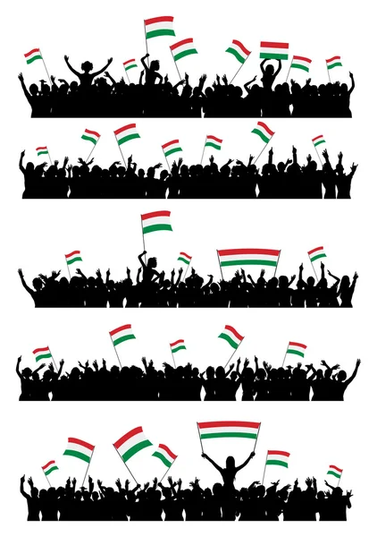 Аплодисменты или протесты толпы в Венгрии — стоковый вектор