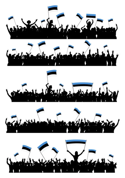 Animação ou protesto Multidão Estónia — Vetor de Stock