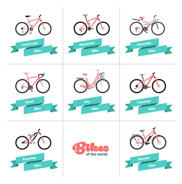 Bicicletas del Mundo — Vector de stock