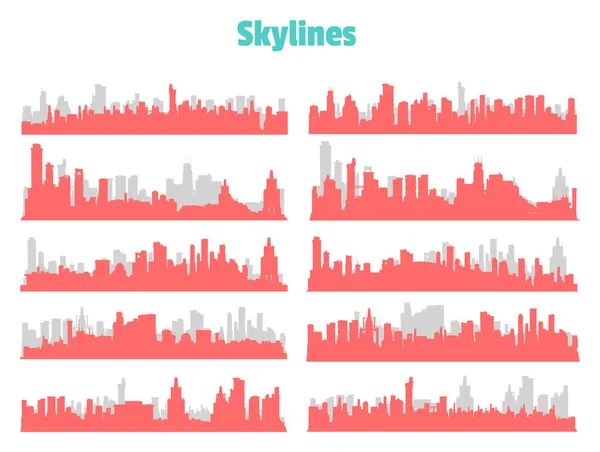 Skylines della grande città — Vettoriale Stock