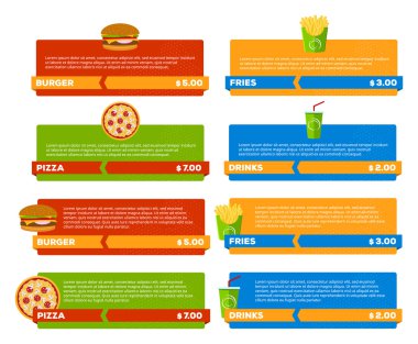 Fast Food menü afiş