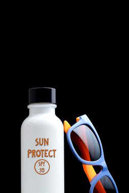 Güneş koruma krem ve gözlük