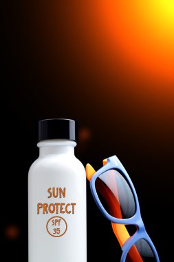 Güneş koruma krem ve gözlük