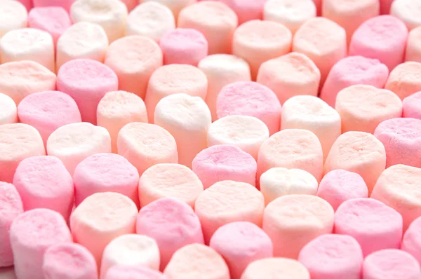 Růžové a bílé mini marshmallows — Stock fotografie