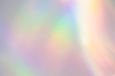 Beyaz duvarda bulanık gökkuşağı ışık kırılması dokusu