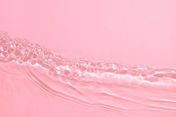 Rosa trasparente trasparente superficie dell'acqua texture estate sfondo — Foto Stock