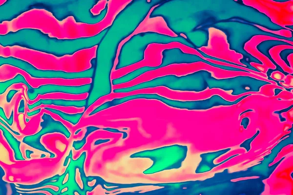 Neon gekleurde psychedelische fluorescerende gestreepte zebra textuur achtergrond — Stockfoto