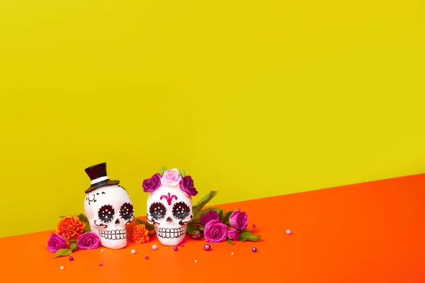 Dia dos mortos, Dia De Los Muertos Celebration Background — Fotografia de Stock