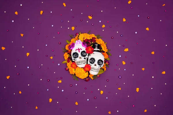 Den mrtvých, Dia De Los Muertos Celebration pozadí — Stock fotografie