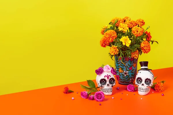 Tag der Toten, Dia De Los Muertos Feier Hintergrund — Stockfoto