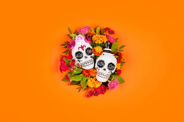 Dia dos mortos, Dia De Los Muertos Celebration Background — Fotografia de Stock