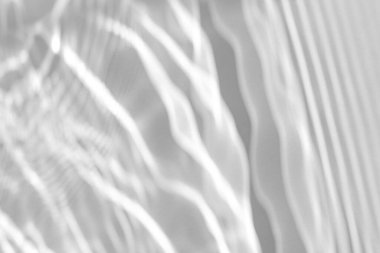 Bulanık gölge ve beyaz bir duvar üzerindeki ışık yakıcı etkisi