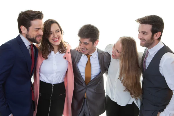 Счастливая деловая команда — стоковое фото