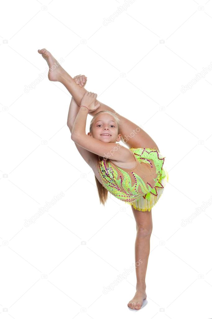 girl dancer or gymnast pose