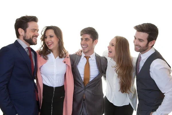 Gruppe freundlicher Geschäftsleute — Stockfoto