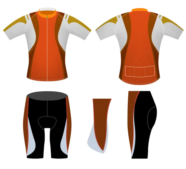 Gilet de cyclisme sportif de couleur marron — Image vectorielle