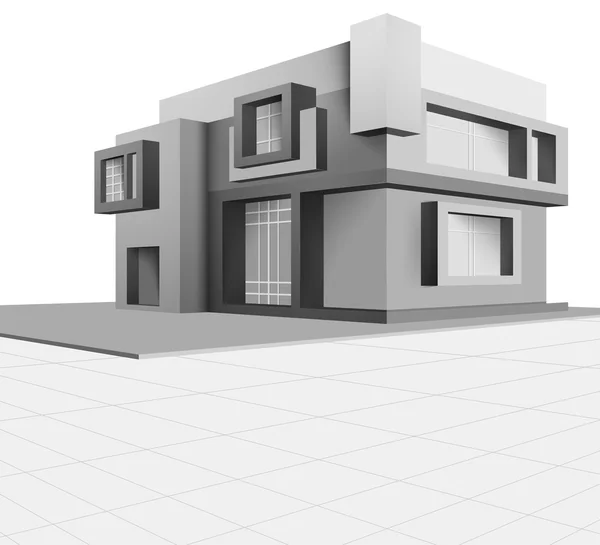 Ingebouwde scène nieuw huis — Stockvector