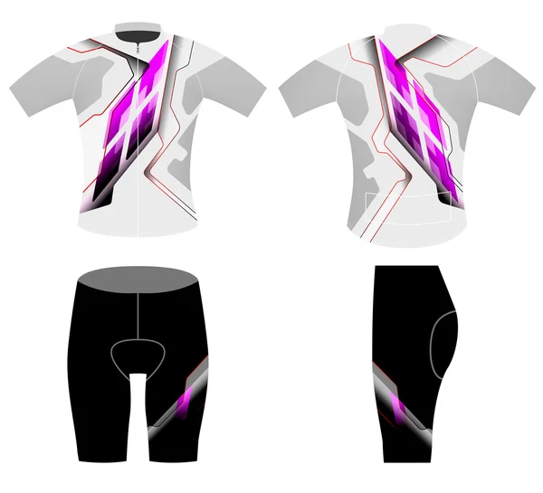 Gilet cycliste sport t-shirt design graphique — Image vectorielle