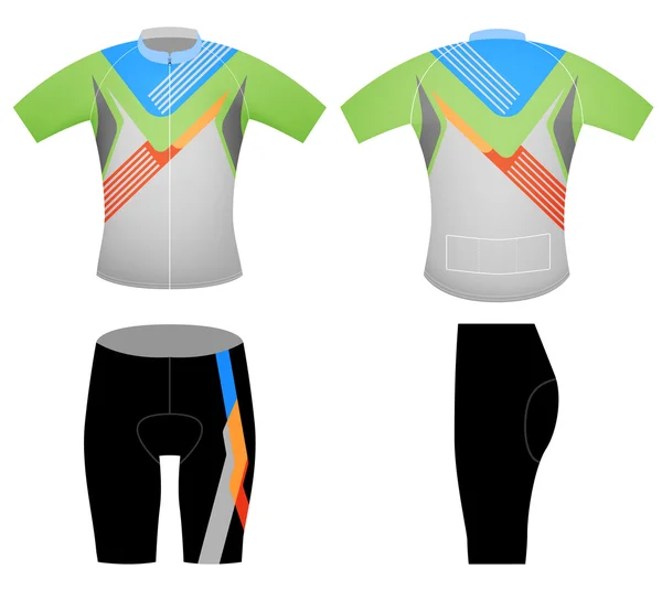 Gilet ciclismo colore sport t-shirt — Vettoriale Stock