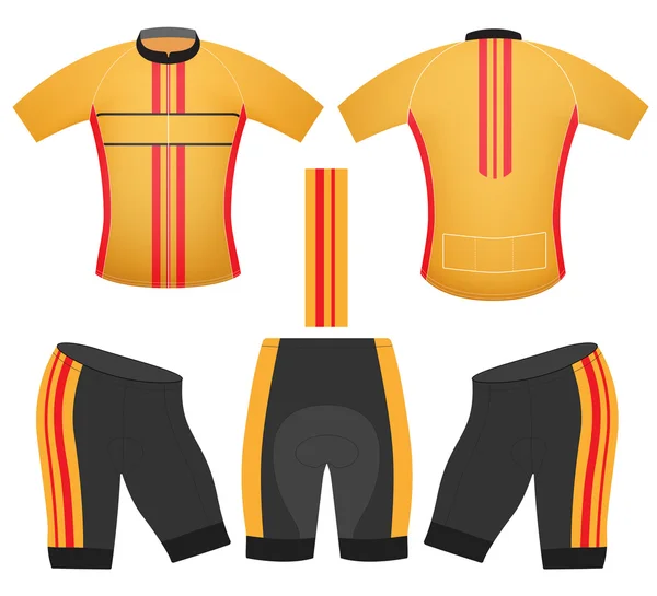 Gilet ciclismo giallo — Vettoriale Stock