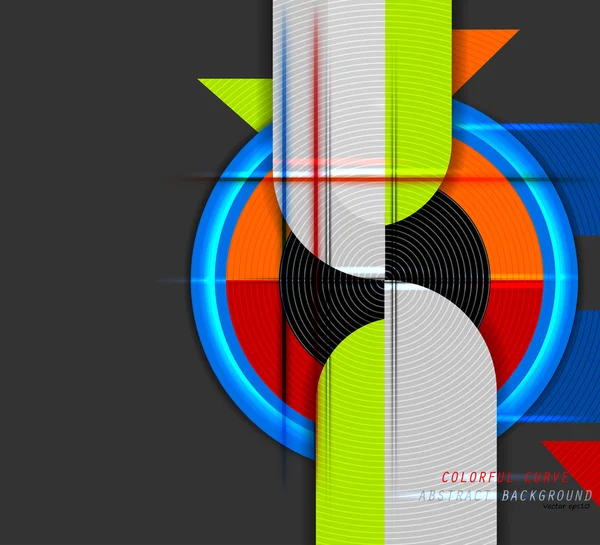 Escena de colores de curva abstracta — Archivo Imágenes Vectoriales
