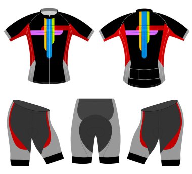 Grafik Bisiklete binme yelek vektör tasarımı