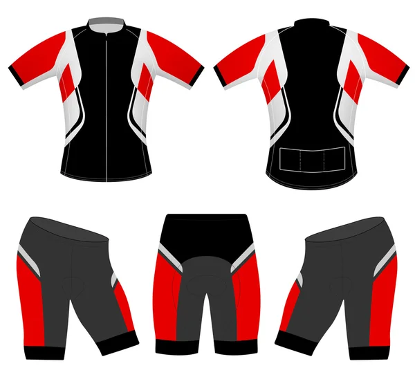 Sport t-skjorta, cykling vest — Stock vektor